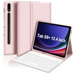 SK-X810 For Samsung Galaxy Tab S9+ SM-X810 / X816B / X818U Leather Case with Detachable Wireless Bluetooth-compatible Keyboard