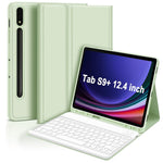 SK-X810 For Samsung Galaxy Tab S9+ SM-X810 / X816B / X818U Leather Case with Detachable Wireless Bluetooth-compatible Keyboard