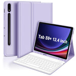 SK-X810 For Samsung Galaxy Tab S9+ SM-X810 / X816B / X818U Leather Case with Detachable Wireless Bluetooth-compatible Keyboard