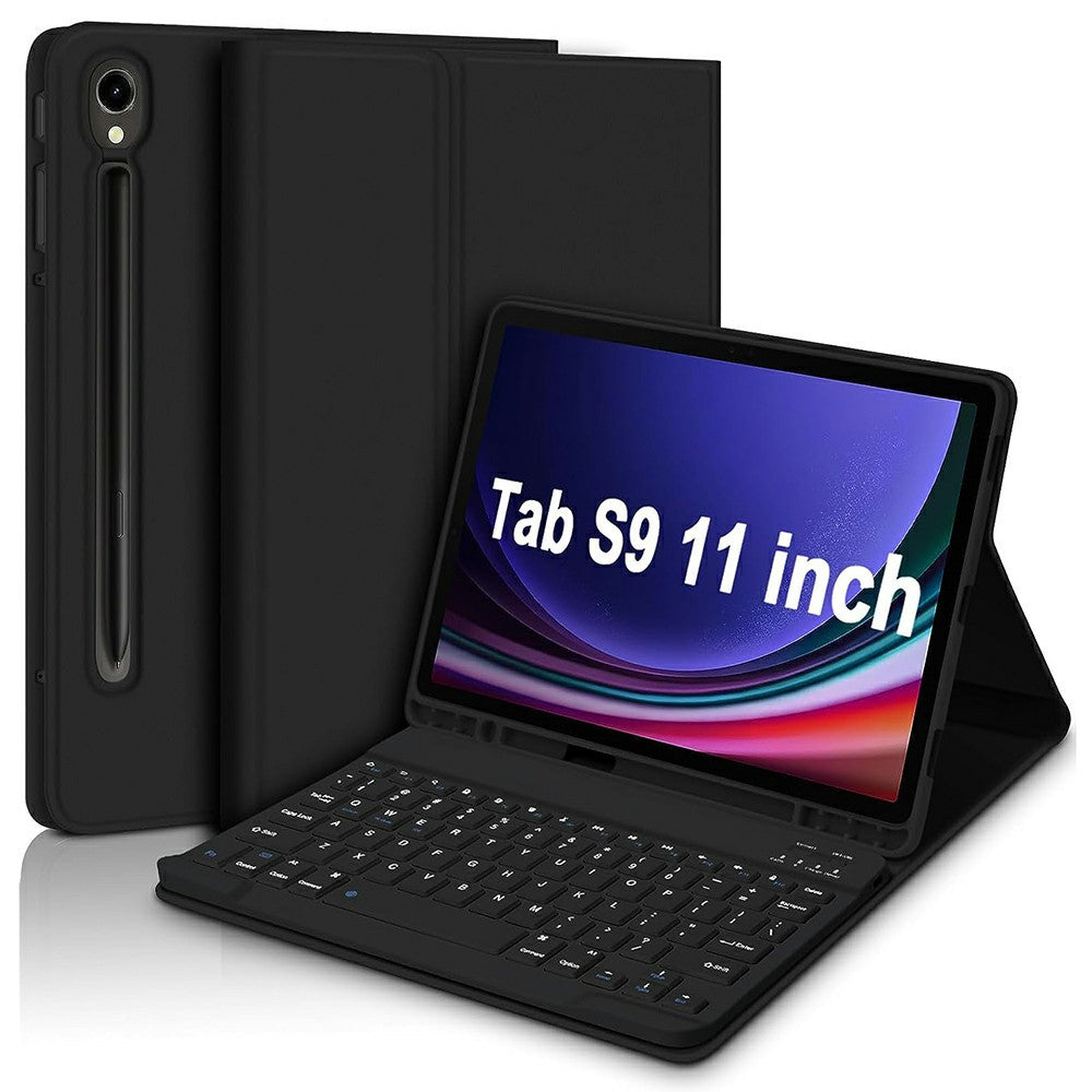 SK-X510 til Samsung Galaxy Tab S10 FE / S9 FE SM-X510 / X516 / X518 Bluetooth-kompatibelt tastaturtabletcover PU Flip Cover