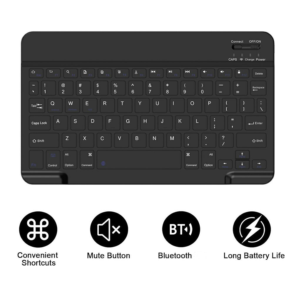 SK-X510 til Samsung Galaxy Tab S10 FE / S9 FE SM-X510 / X516 / X518 Bluetooth-kompatibelt tastaturtabletcover PU Flip Cover