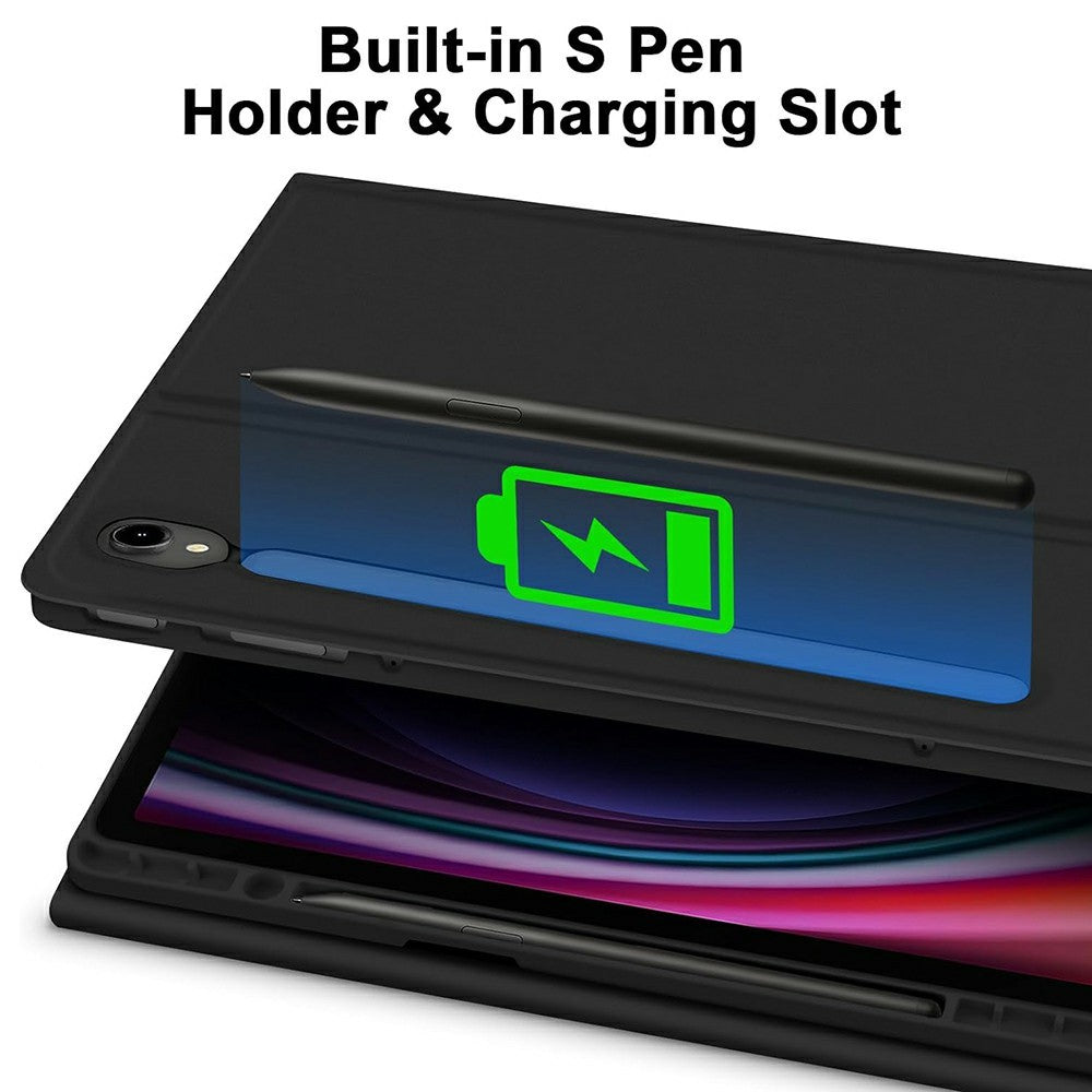 SK-X510 til Samsung Galaxy Tab S10 FE / S9 FE SM-X510 / X516 / X518 Bluetooth-kompatibelt tastaturtabletcover PU Flip Cover