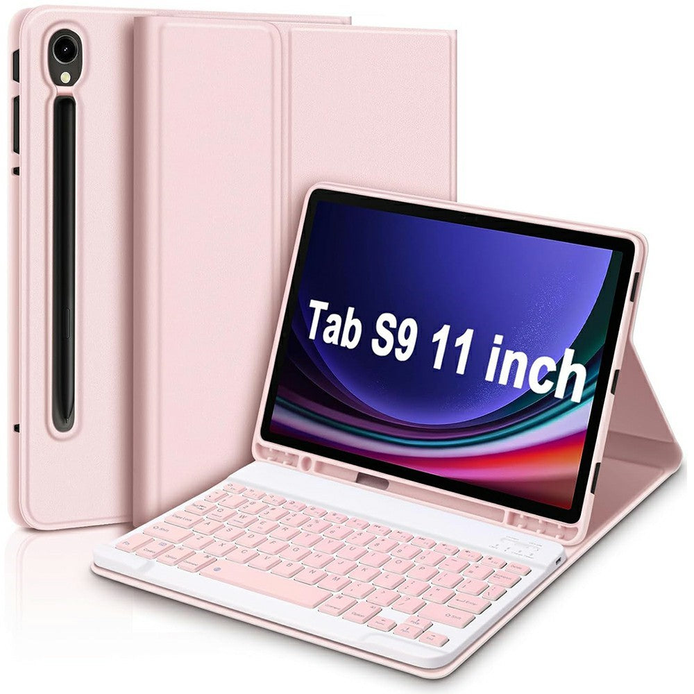 SK-X510 til Samsung Galaxy Tab S10 FE / S9 FE SM-X510 / X516 / X518 Bluetooth-kompatibelt tastaturtabletcover PU Flip Cover