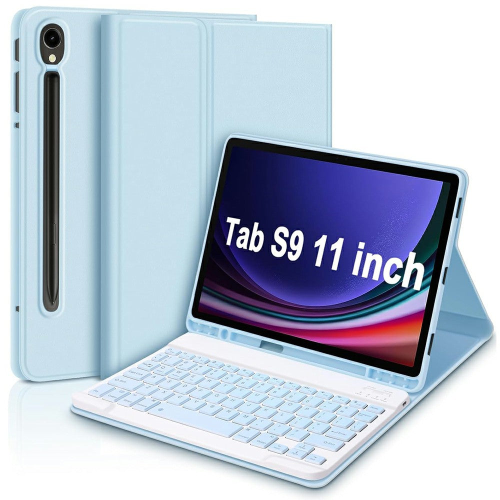 SK-X510 til Samsung Galaxy Tab S10 FE / S9 FE SM-X510 / X516 / X518 Bluetooth-kompatibelt tastaturtabletcover PU Flip Cover