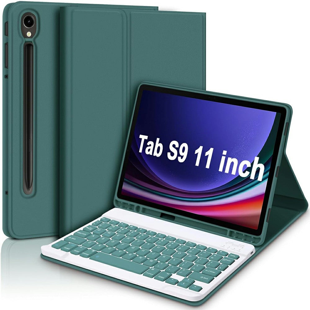 SK-X510 til Samsung Galaxy Tab S10 FE / S9 FE SM-X510 / X516 / X518 Bluetooth-kompatibelt tastaturtabletcover PU Flip Cover