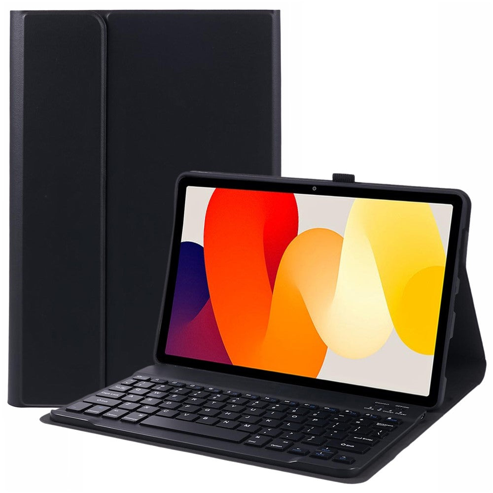 SK-SE11 For Xiaomi Redmi Pad SE PU Leather Flip Tablet Case Cover with Detachable Bluetooth-compatible Keyboard