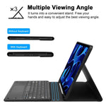 SK-1296 For iPad Pro 12.9-inch (2018) / (2020) / (2021) / (2022) Touchpad Bluetooth-compatible Keyboard with Protective Tablet Case