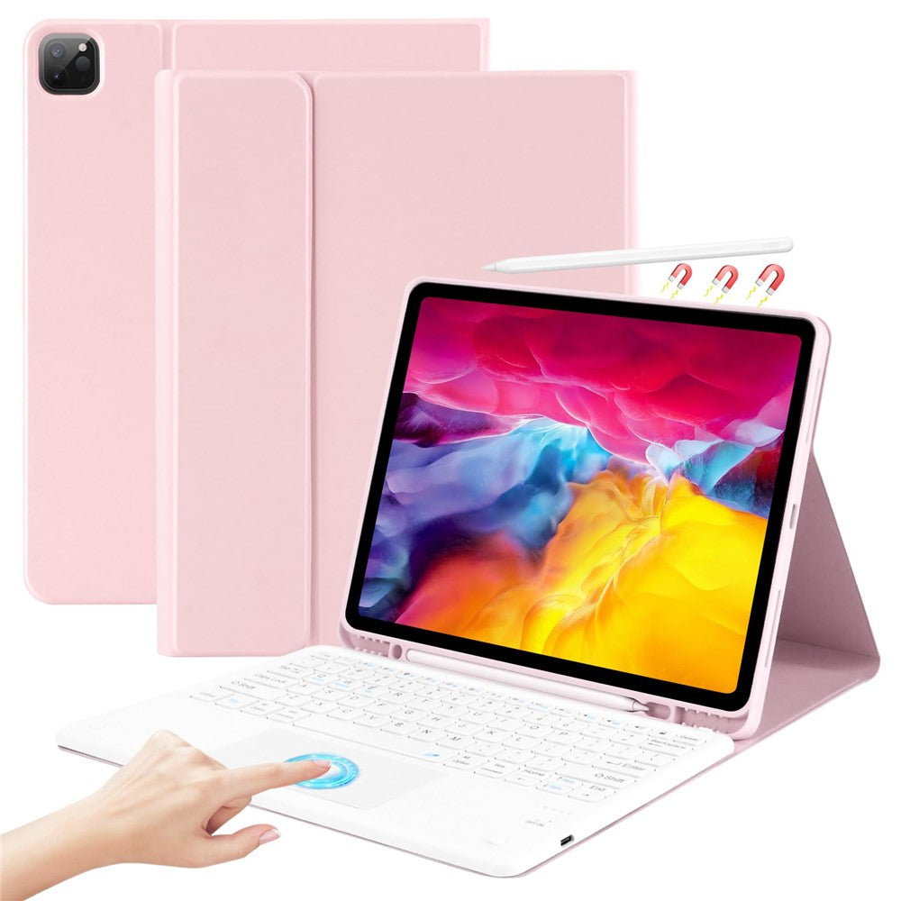 SK-1296 For iPad Pro 12.9-inch (2018) / (2020) / (2021) / (2022) Touchpad Bluetooth-compatible Keyboard with Protective Tablet Case