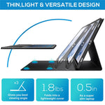 SK-780D til Samsung Galaxy Tab S8+ / S7 FE / S7+ Baggrundsbelyst Bluetooth-kompatibelt Touchpad-tastatur med beskyttende tabletetui