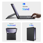 DUX DUCIS Til Samsung Galaxy Tab A9+ PU-læderetui + magnetisk aftageligt tastatur med blyantholder