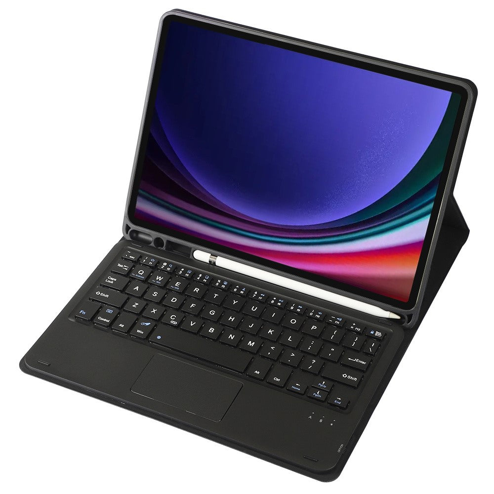 A710B-A For Samsung Galaxy Tab S10 Lite / S10 FE / S9 FE X510 X516 / S9 X710 TPU Case with Touchpad Bluetooth-Compatible Keyboard