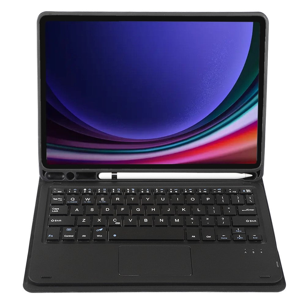 A710B-A For Samsung Galaxy Tab S10 Lite / S10 FE / S9 FE X510 X516 / S9 X710 TPU Case with Touchpad Bluetooth-Compatible Keyboard