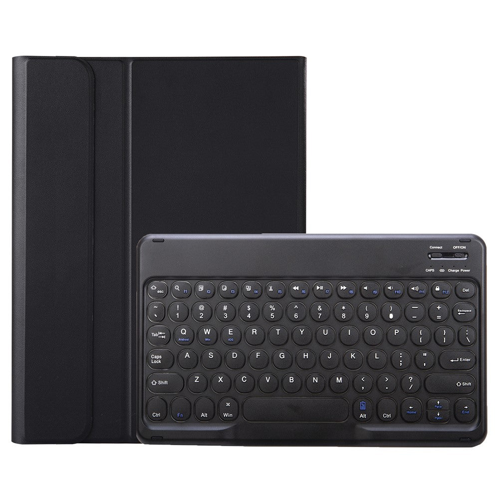 YA710B For Samsung Galaxy Tab S10 Lite / S10 FE / S9 FE X510 X516 / S9 X710 Round Key Cap Bluetooth-Compatible Keyboard TPU Tablet Case