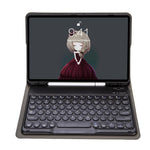 YA710B For Samsung Galaxy Tab S10 Lite / S10 FE / S9 FE X510 X516 / S9 X710 Round Key Cap Bluetooth-Compatible Keyboard TPU Tablet Case