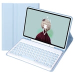 YA710B For Samsung Galaxy Tab S10 Lite / S10 FE / S9 FE X510 X516 / S9 X710 Round Key Cap Bluetooth-Compatible Keyboard TPU Tablet Case