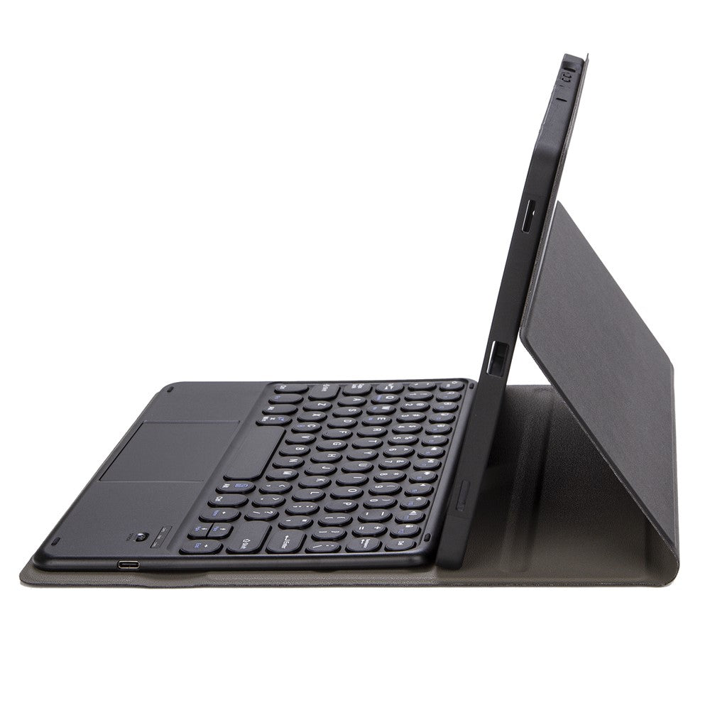 YA710B-A For Samsung Galaxy Tab S10 Lite / S10 FE / S9 FE X510 X516 / S9 X710 Round Key Cap Touchpad Bluetooth-Compatible Keyboard Case