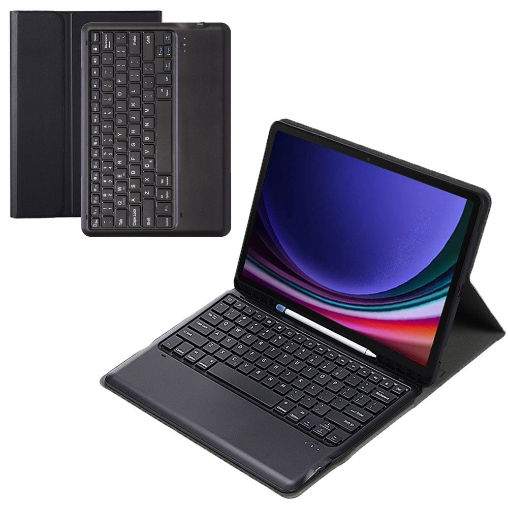 A810B For Samsung Galaxy Tab S10+ / S9 FE+ / S9+ 12.4" X610 / X616 Detachable Bluetooth-compatible Keyboard Case Pencil Slot Tablet Case