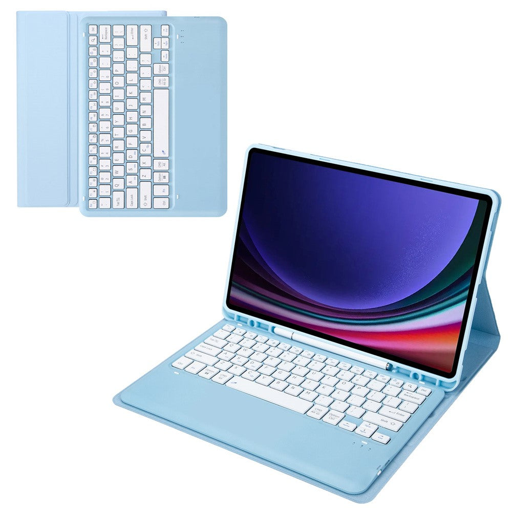 A810B For Samsung Galaxy Tab S10+ / S9 FE+ / S9+ 12.4" X610 / X616 Detachable Bluetooth-compatible Keyboard Case Pencil Slot Tablet Case