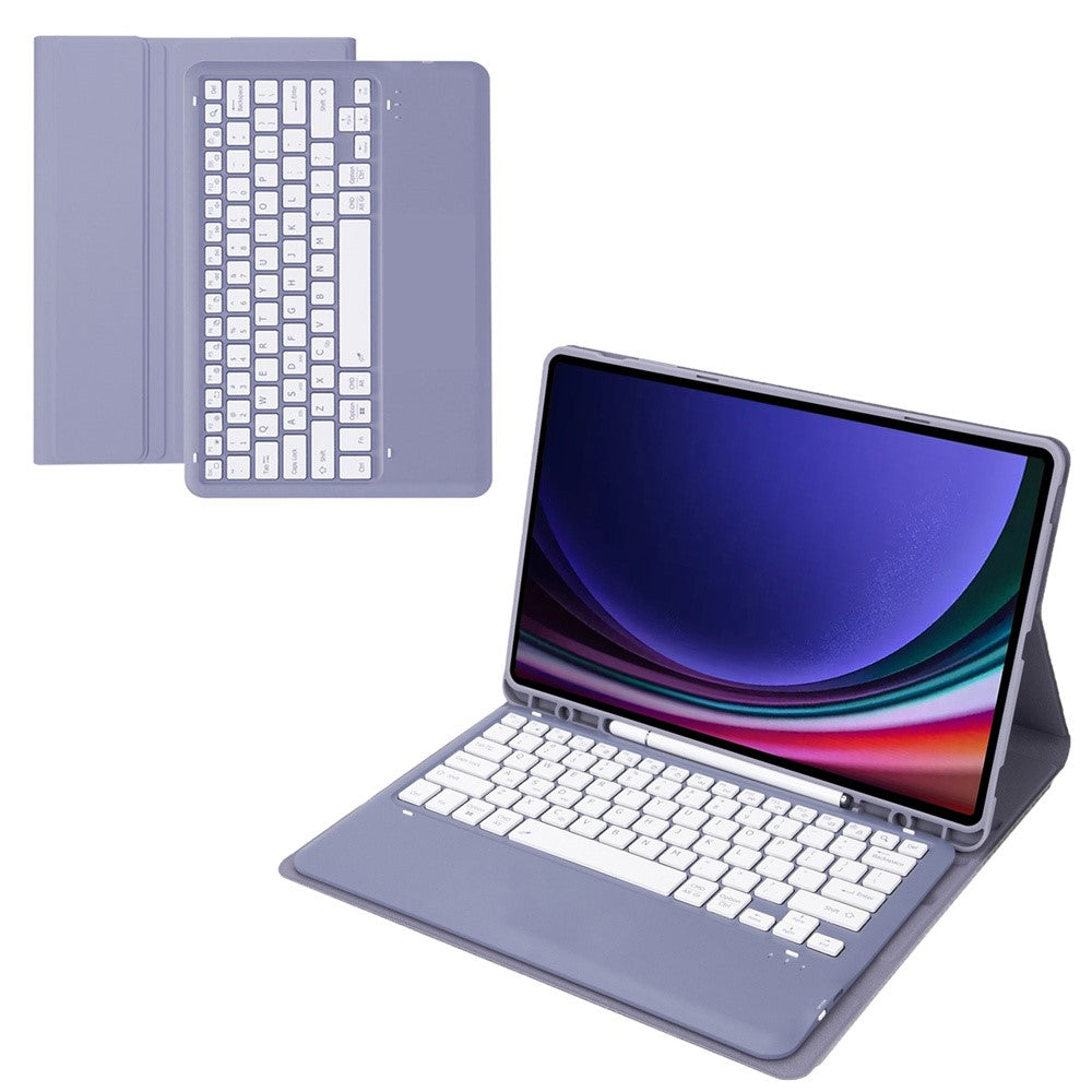 A810B For Samsung Galaxy Tab S10+ / S9 FE+ / S9+ 12.4" X610 / X616 Detachable Bluetooth-compatible Keyboard Case Pencil Slot Tablet Case