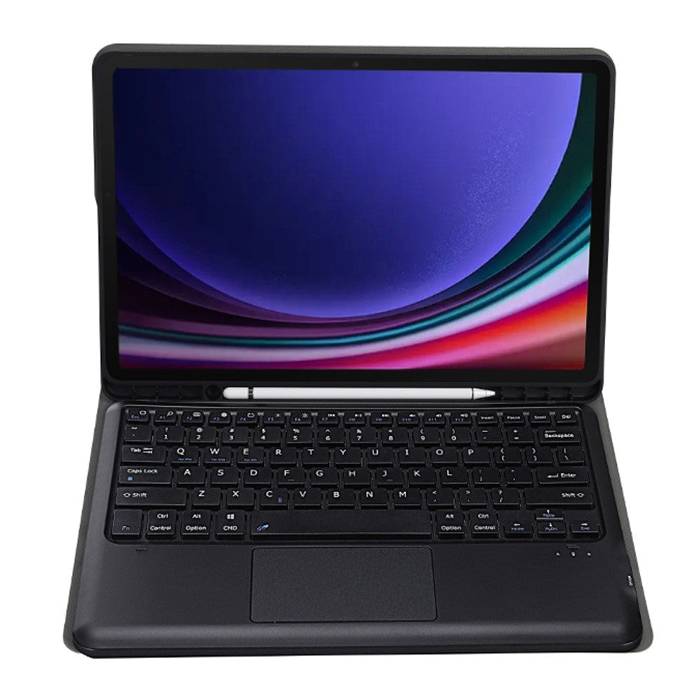 A810B-A For Samsung Galaxy Tab S10+ / S9 FE+ / S9+ 12.4" X610 / X616 Bluetooth-compatible Keyboard with Touchpad Pencil Slot Tablet Case