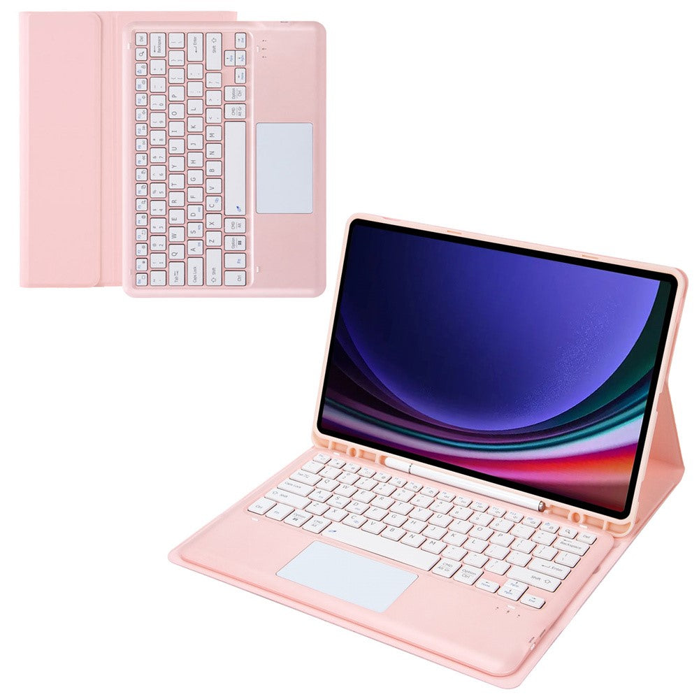 A810B-A For Samsung Galaxy Tab S10+ / S9 FE+ / S9+ 12.4" X610 / X616 Bluetooth-compatible Keyboard with Touchpad Pencil Slot Tablet Case