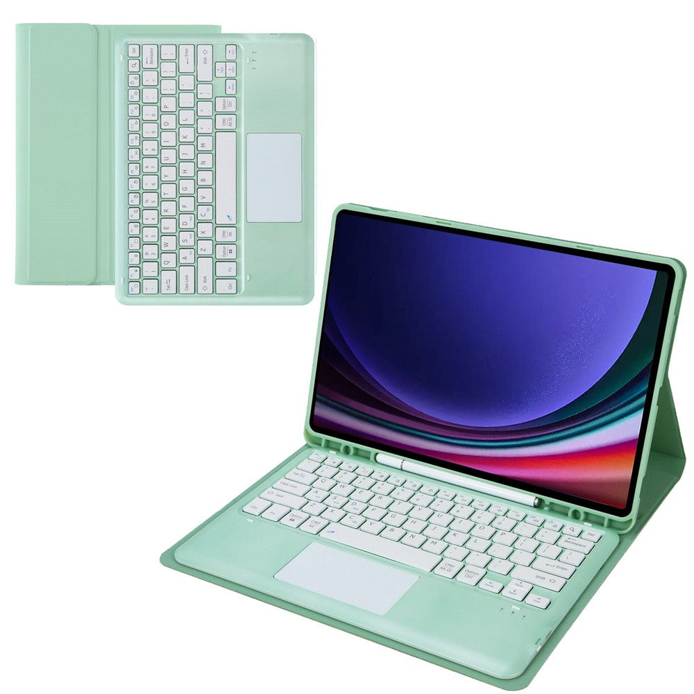 A810B-A For Samsung Galaxy Tab S10+ / S9 FE+ / S9+ 12.4" X610 / X616 Bluetooth-compatible Keyboard with Touchpad Pencil Slot Tablet Case