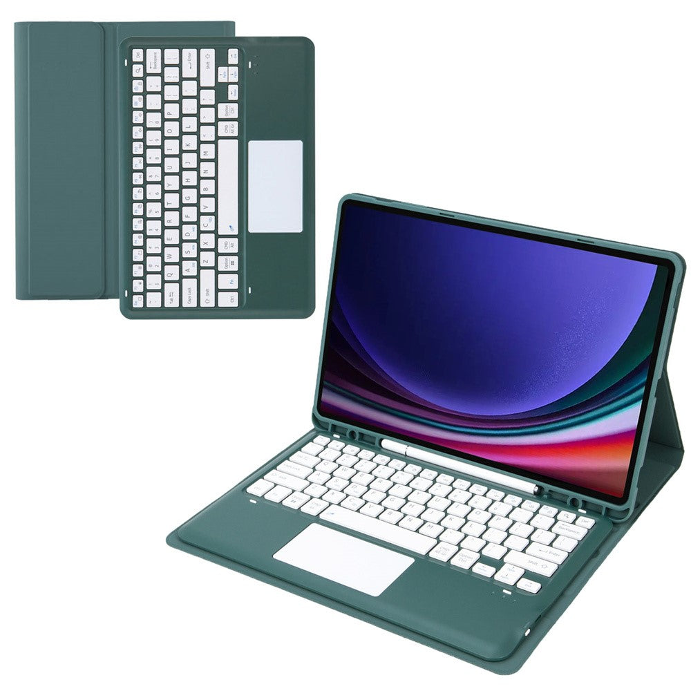 A810B-A For Samsung Galaxy Tab S10+ / S9 FE+ / S9+ 12.4" X610 / X616 Bluetooth-compatible Keyboard with Touchpad Pencil Slot Tablet Case