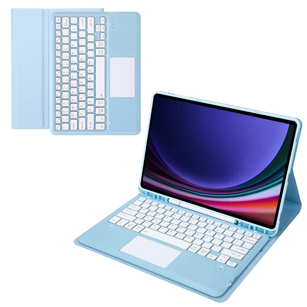 A810B-A For Samsung Galaxy Tab S10+ / S9 FE+ / S9+ 12.4" X610 / X616 Bluetooth-compatible Keyboard with Touchpad Pencil Slot Tablet Case