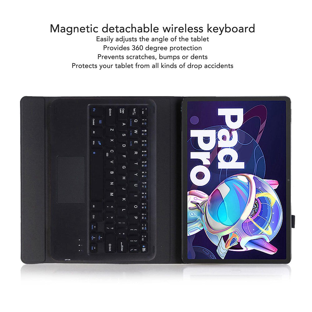 LX-P11 For Lenovo Tab P11 Pro Gen 2 11.2" (2022) Tablet Cover Touchpad Bluetooth-compatible Keyboard Leather Case