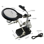 BST-16129C New Function 5X LED Fixing Clip 3 in 1 Welding Magnifier for Repairing PCB Mobile Phone Screen Magnifier
