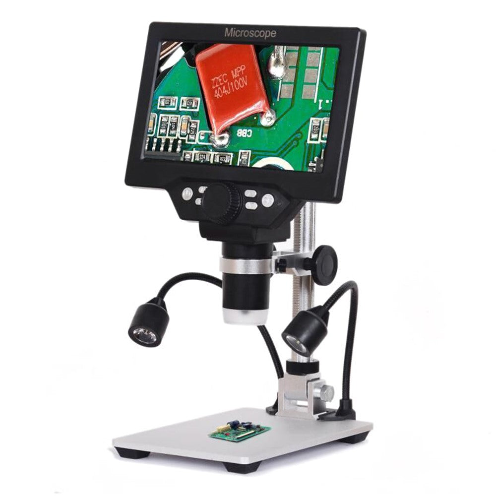 G1200D 7 inch Digital Microscope Electronic 12MP LCD Display Amplification Magnifier Tools, Plug-In Version