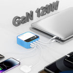 RELIFE Q2 120W GaN Charger 8 Port Desktop Charging Station Intelligent Charging Protection