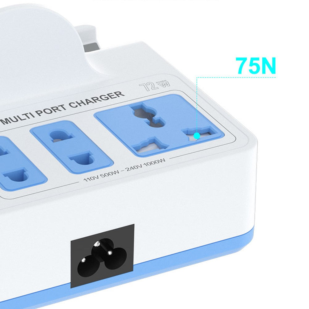 RELIFE RL-309H 72W Integreret Skrivebords Smart Stik med 15W Trådløs Opladning til Telefon, Tablet, Laptops