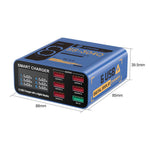 SUNSHINE SS-304Q 6-Port USB Charger Smart Digital Display Fast Charging Desktop Charging Station