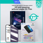 SUNSHINE 25 ST UV-2 Skärmskydd Vinkelfri PET-film för mobiler, Klockor, AirPods, Kameror