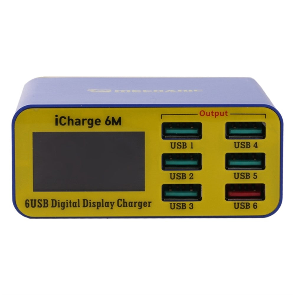 MECHANIC 6M QC 3.0 USB Smart Charger Fast Charging Station with LCD Display for Smartphones / Tablets