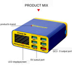 MECHANIC 6M QC 3.0 USB Smart Charger Fast Charging Station with LCD Display for Smartphones / Tablets