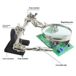 BEST BST-168Z Clip-On Magnifying Glass 3X Magnification Rotatable Lens Magnifiers