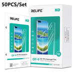 RELIFE GF-9 50Pcs HD TPU Hydrogel Film for Phones Under 7 Inches Screen Protector Full Coverage Sensitive Touch (No Code)