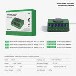 2UUL PC11 110W Multi-Port PD + QC Desktop Charging Station Wireless Pad LCD Display for Phones / Tablets / Laptops
