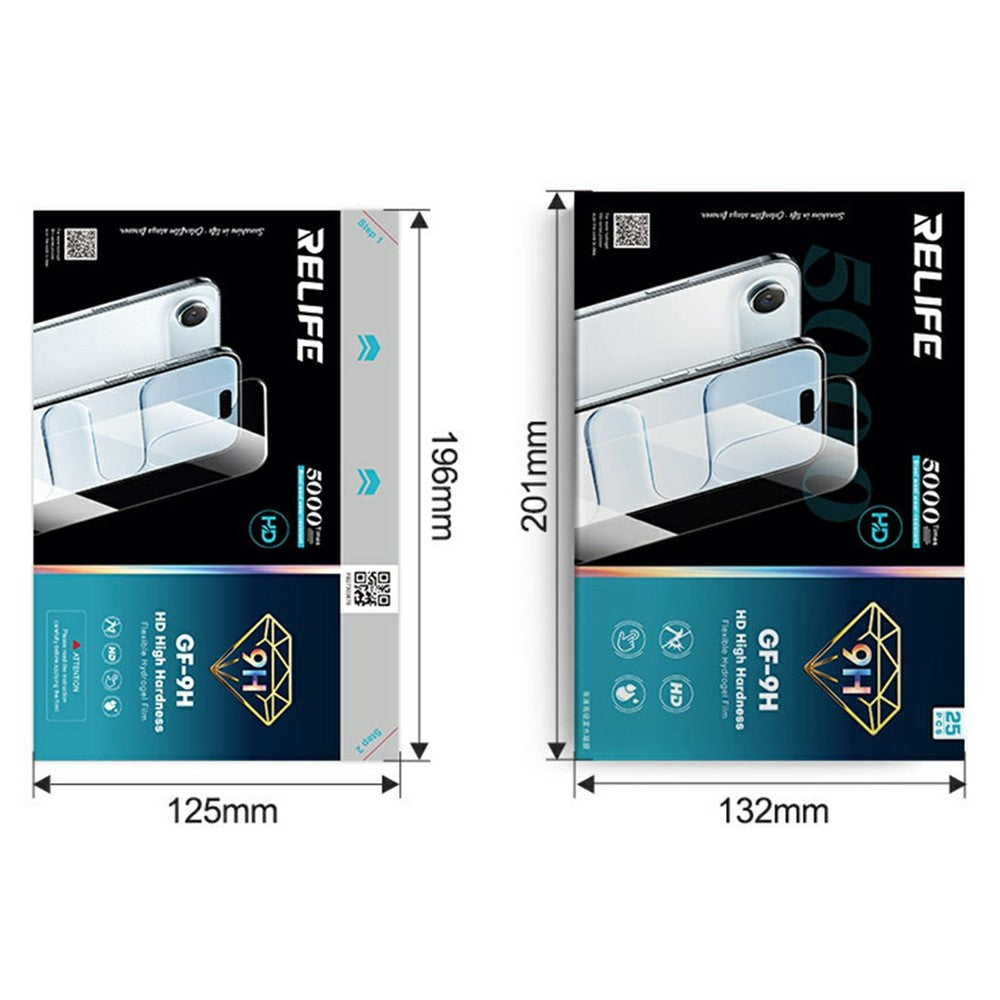 RELIFE GF-9H 25 stk. 9H hårdhedsskærmbeskytter Fuld dækning PET Hydrogelfilm (virker med SUNSHINE C4 Pro / C4 Pro Max)