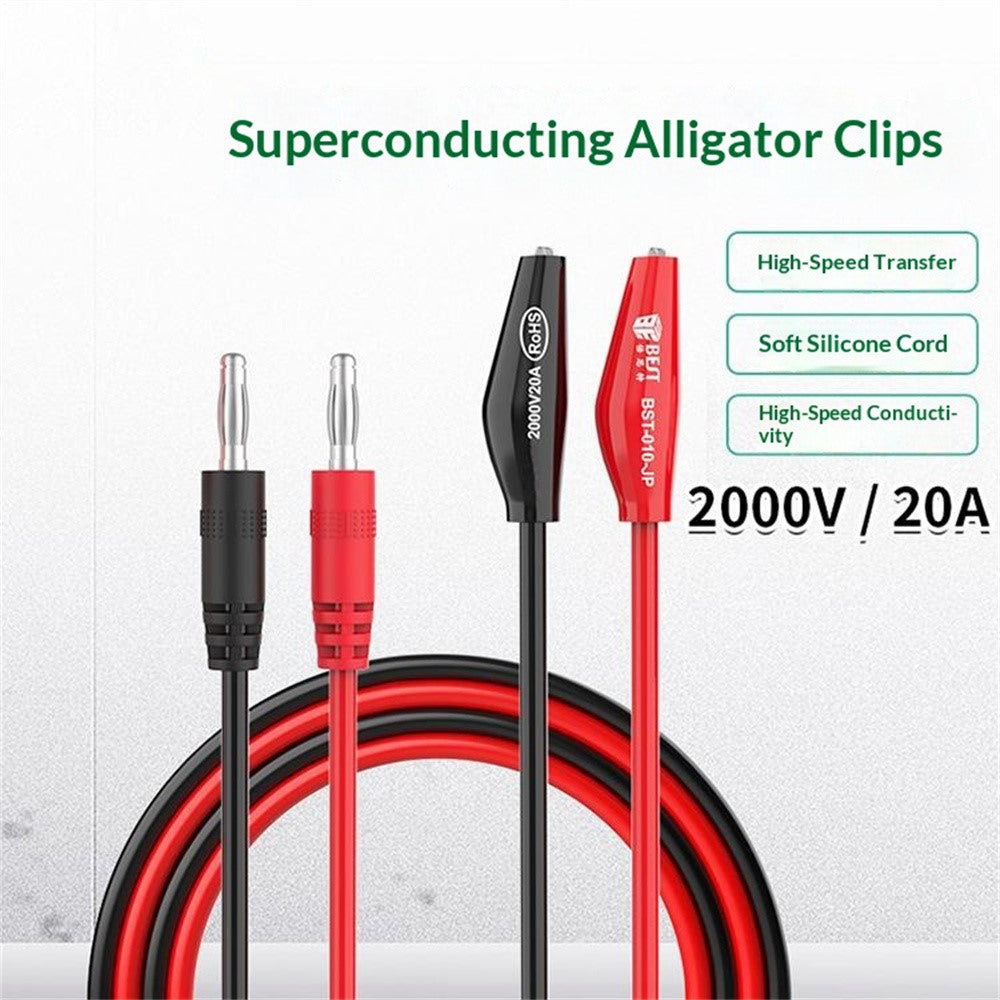 BEST BST-010-JP 41 inch Test Lead Cable Banana Plug Alligator Clips Tools for Electronics