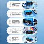 RELIFE Q6 70W 6-Port Smart Charger PD+QC 65W Type-C Fast Charging Tool