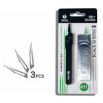 2UUL BL11 Aluminum Alloy Blade Handle Set with 3Pcs Blades for Phone Repair