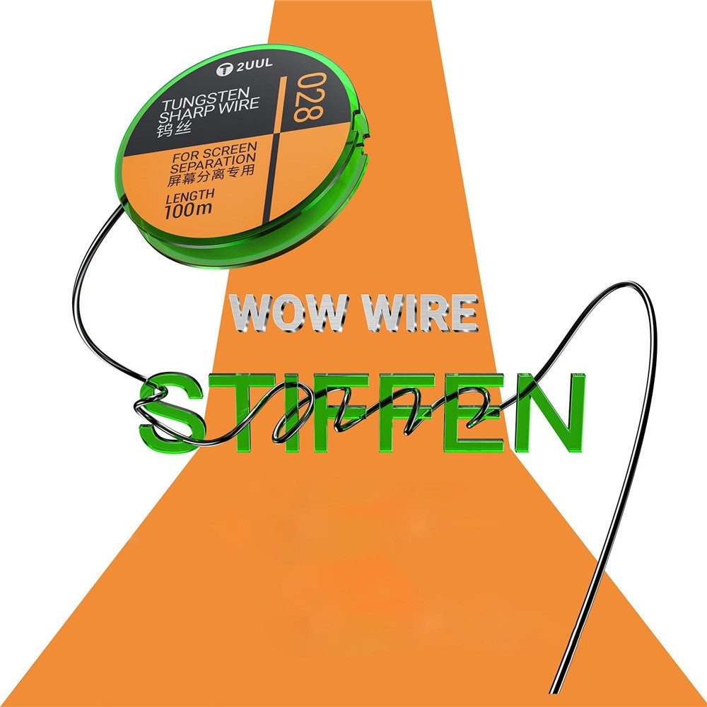 2UUL WS-028 0.028mm x 100m Tungsten Separation Wire Repair Tool for Phone Screen