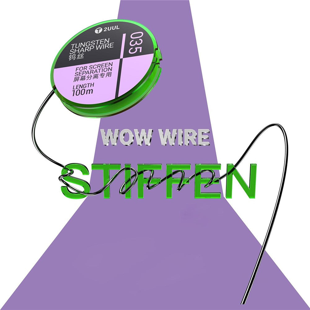 2UUL WS-035 0.035mm x 100m Tungsten Wire LCD Separation Line Repair Tool for Mobile Screen