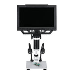 G1600 9 Inch LCD Industrial Electronic Microscope 1-1600x Adjustable Focus with LED Lights, Plug-in Version