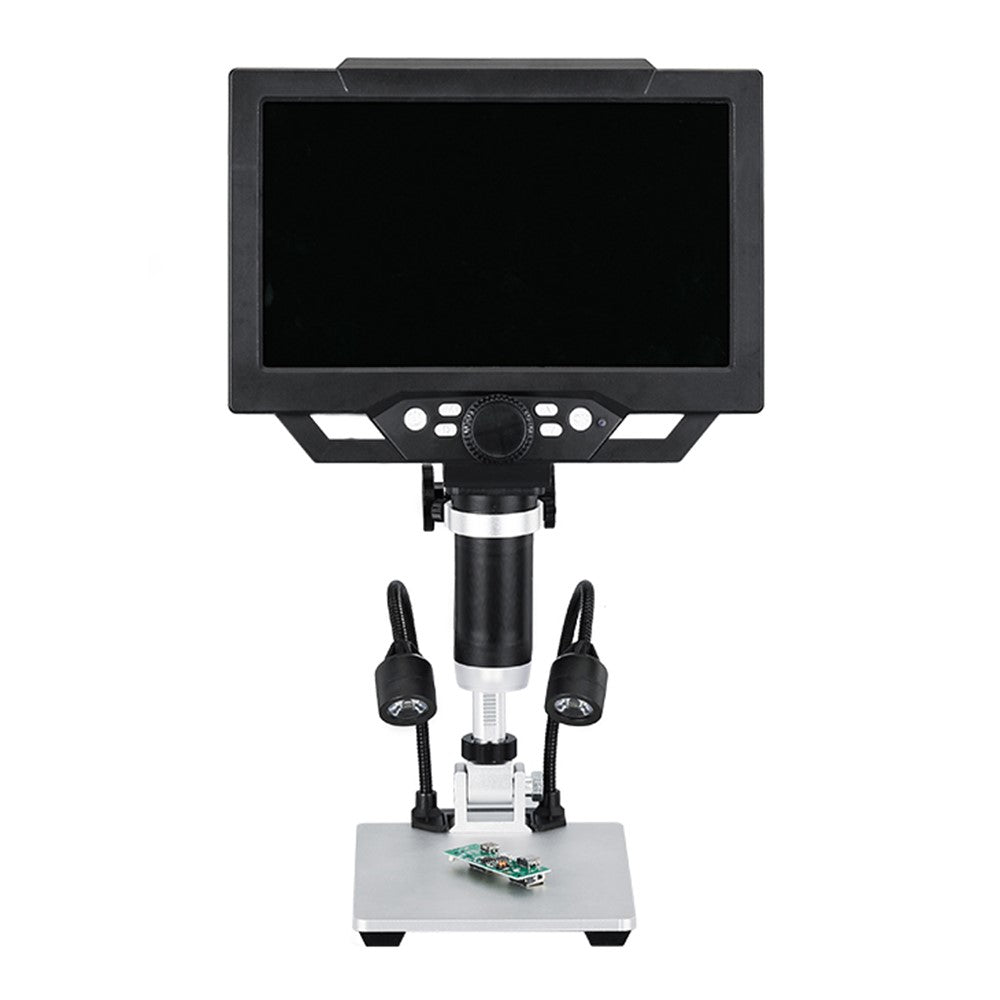 G1600 9 Inch LCD Industrial Electronic Microscope 1-1600x Adjustable Focus with LED Lights, Plug-in Version