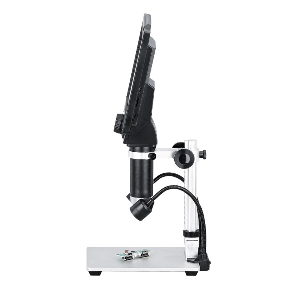 G1600 9 Inch LCD Industrial Electronic Microscope 1-1600x Adjustable Focus with LED Lights, Plug-in Version