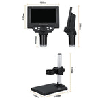 G5 5.5 inch HD Digital Microscope 10MP 1-1000x Magnification 8 LED Lights with Built-In Lithium Battery